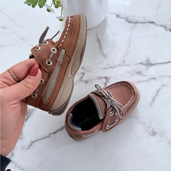 Sperry Kids Brown Boat Shoes - Picture 6 of 13